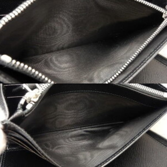 PRADA long wallet Saffiano case Nero Black leather black - Picture 5 of 8